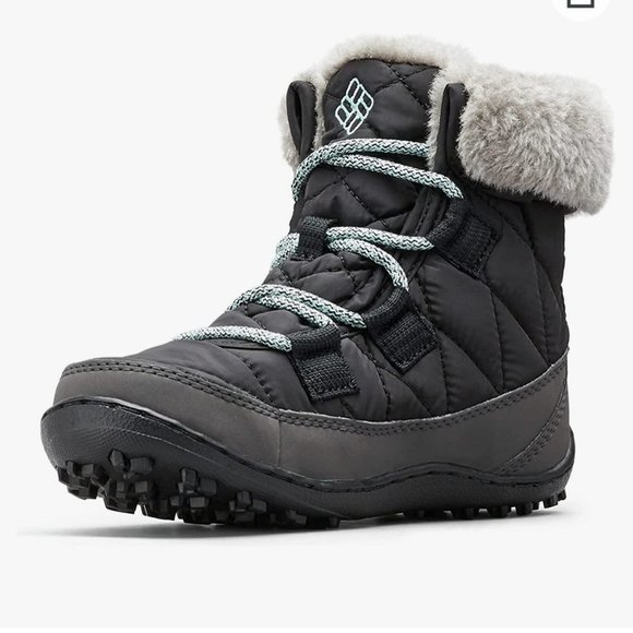 Columbia Youth size 4 Minx Shorty Omni heat waterproof-K snow boot in black/grey - Picture 8 of 15